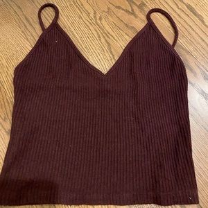 Burgundy Brandy Melville Crop Top